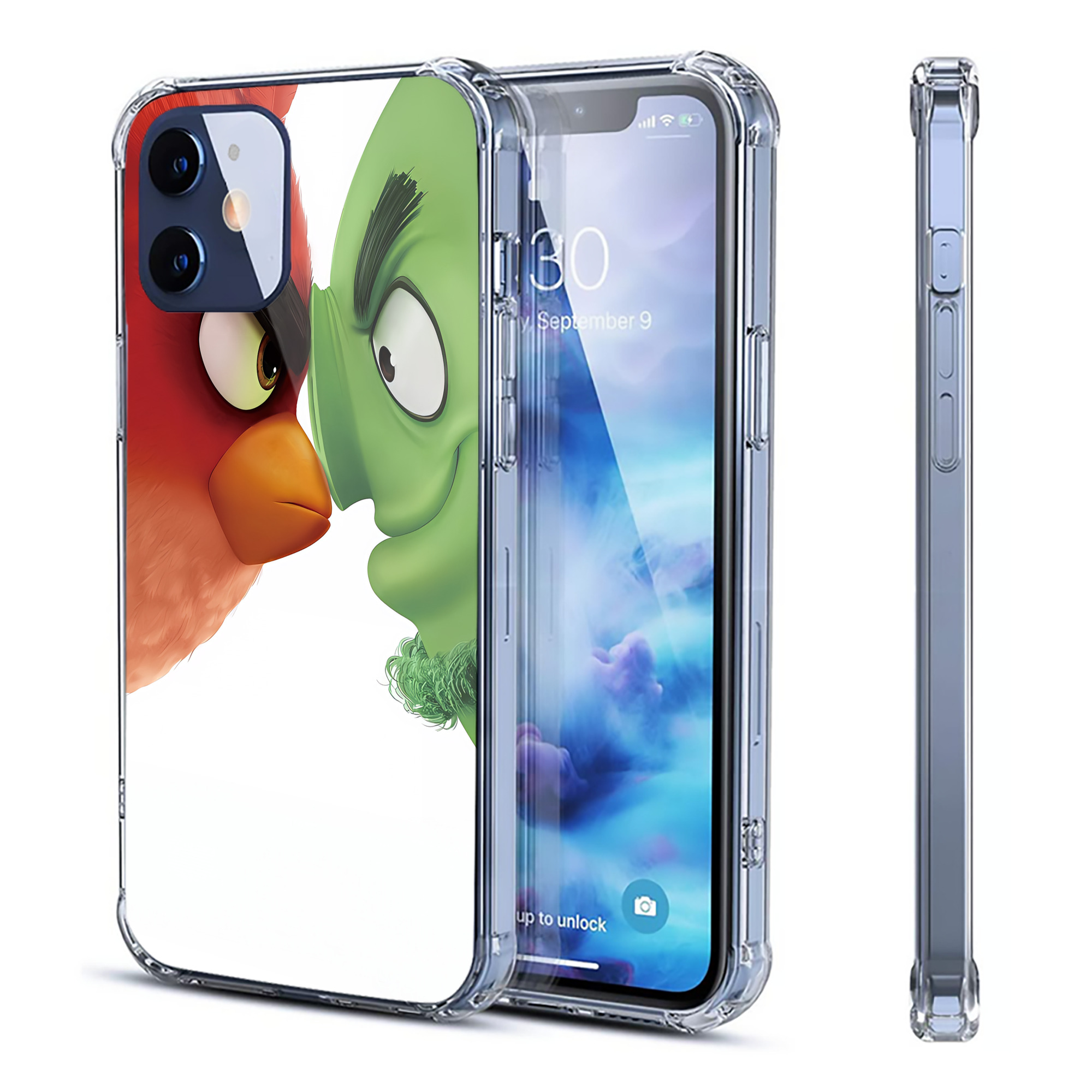 （画像用） Angry Birds アングリーバード 【iPhone 12シリーズ対応】透明スマホケース（クリアソフトケース）